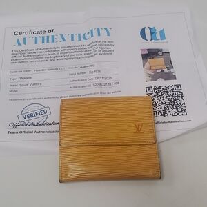 SALE. Louis Vuitton Yellow Wallet